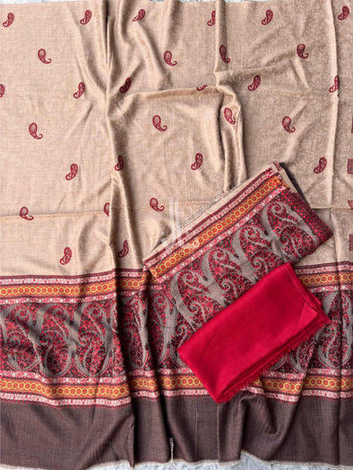 Elegant Weaved Kaani Pashmina Suit