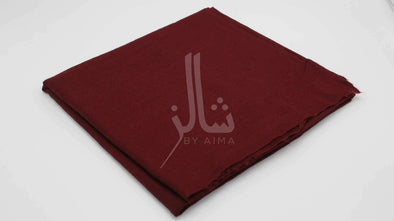 Premium Chashm e Bulbul Plain Shawl - Burgundy