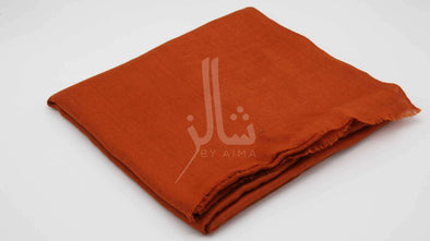 The Stylish Chashm e Bulbul Plain Shawl - Rust