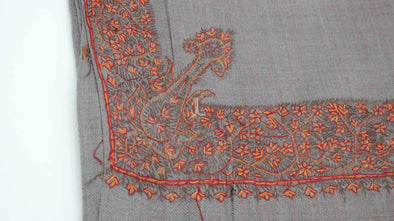 Hand Embroidered Border Shawl