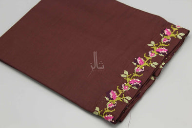 The Elegant Embroidered Beauty - Coffee Brown