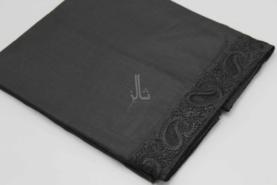 The Stylish Applique Beauty - Black