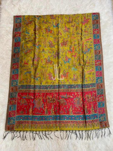 Fancy Raw Silk Kaani Shikargah Shawl