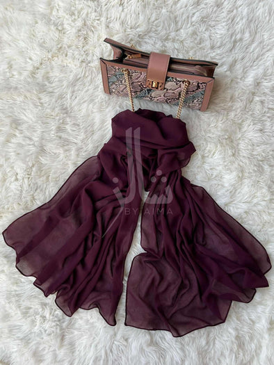 The Stylish Smart Plain Georgette Stole - Mauve